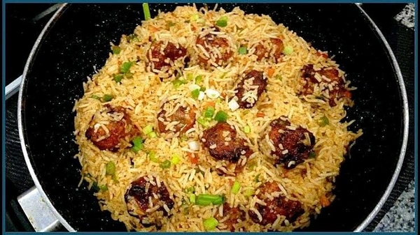 Veg Schezwan Manchurian Fried Rice - Half Plate