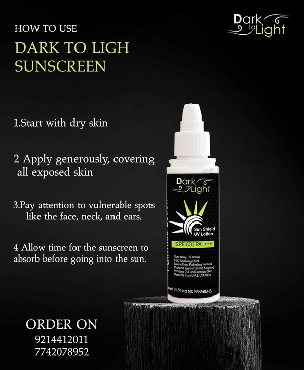 Dark to Light Sun Screen 120ml