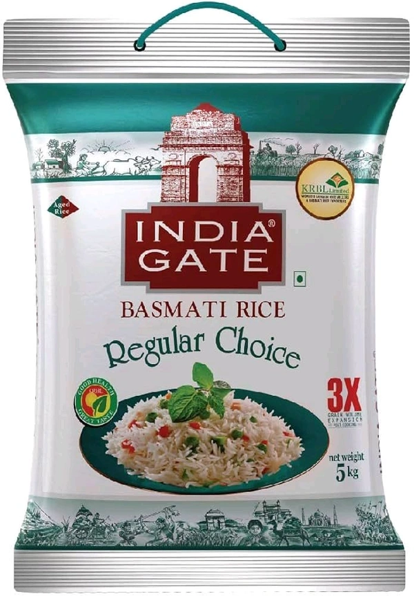 India Gate Regular Choice Basmati Rice  - 5kg