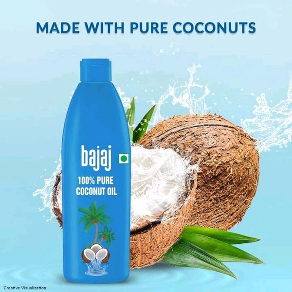 Bajaj 100% Pure Coconut Oil 600 Ml - 600ml