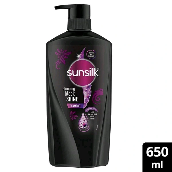 Sunsilk Stunning Black Shine Shampoo 650ml - 650ml