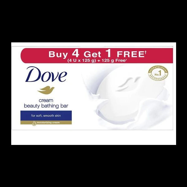 Dove Cream Beauty Bathing Bar 125g ( Buy 4 Get 1 Free) 