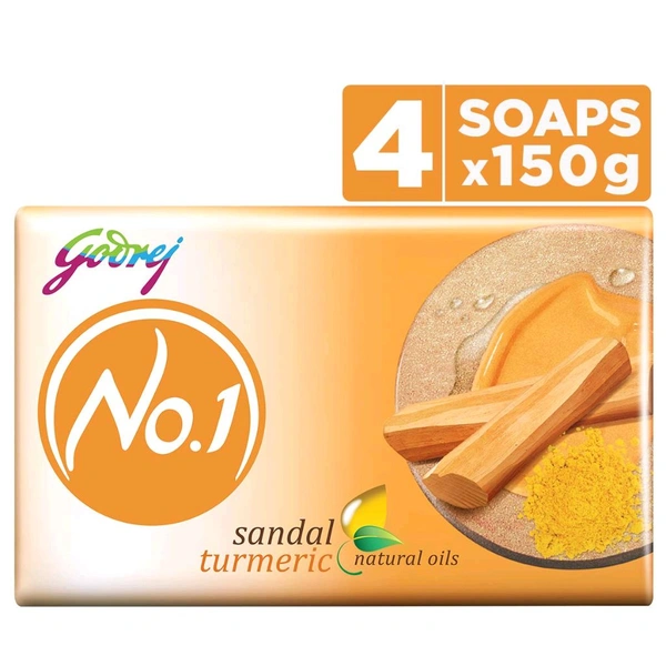 Godrej No 1 Sandal And Turmeric Bath Soap 150g ( Pack Of 4 ) 