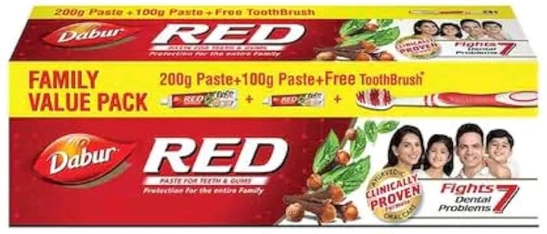 Dabur Red Toothpaste ( 200+100 )g ( With Free Toothpaste)