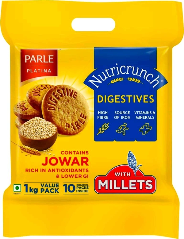 Parle Nutricrunch Digestive Cookies 1kg - 1kg