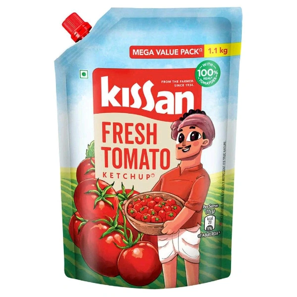kissan fresh tomato ketchup 1.1kg - 1.1kg