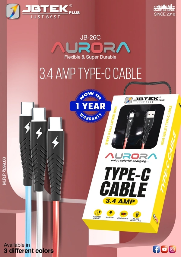 Jbtek Auora type c cable