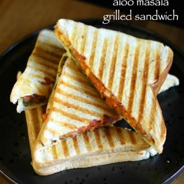 Aloo Masala Grilled Sandwich 3  Layers