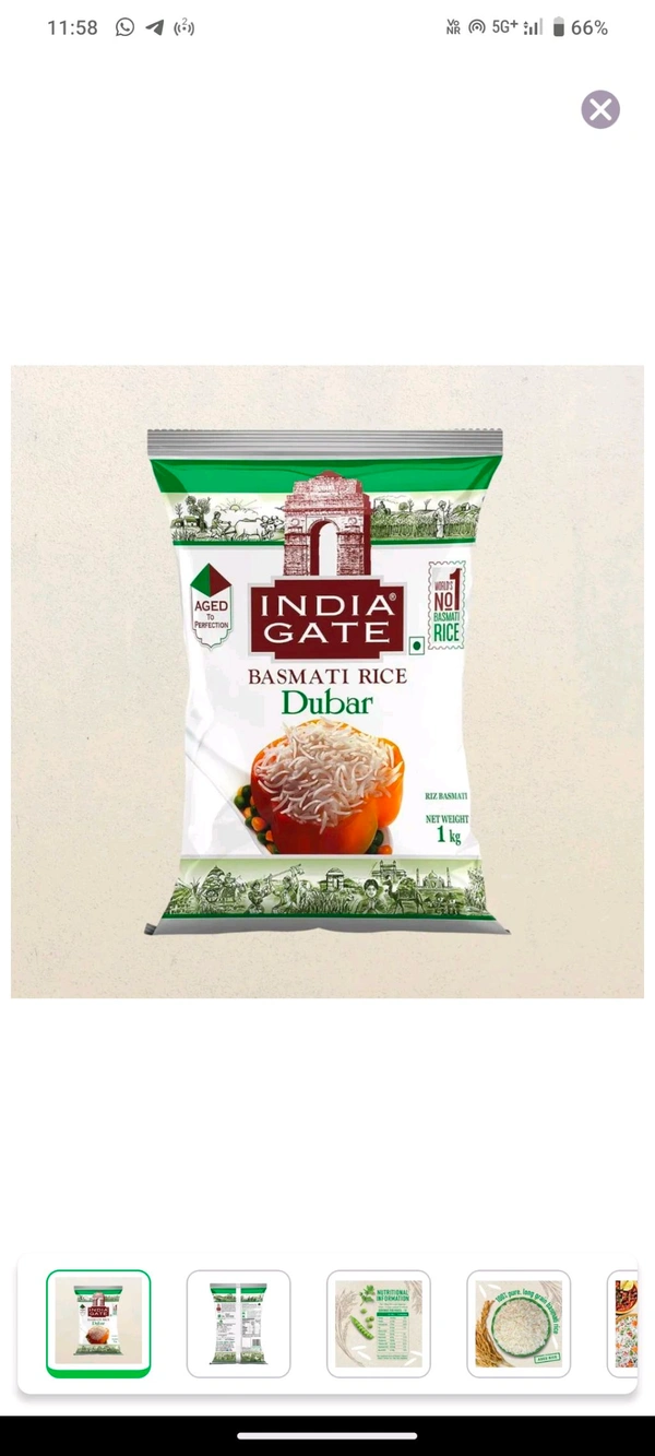 India Gate Basmati Rice Dubar -1kg