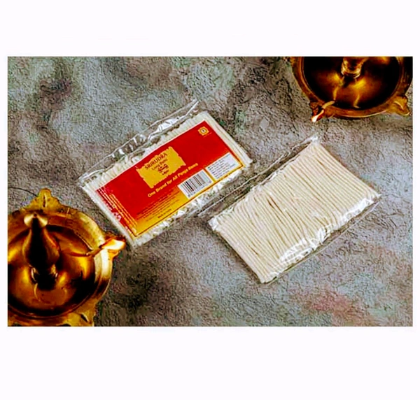 Sri Rudra White Cotton Long Bathi (100 pcs)