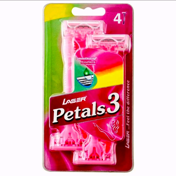 Lazer Petal 3 Women Manual Shaving Razor 3 Blades 4 pcs