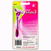 Lazer Petal 3 Women Manual Shaving Razor 3 Blades 4 pcs