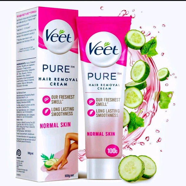 BodyQ Veet Pure Hair Removal Cream for Women For Normal Skin - 100g