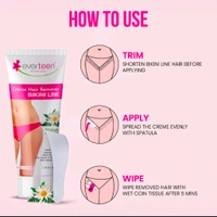 everteen Natural Bikini Line Hair Remover Creme for Women - 1 Pack (50g)