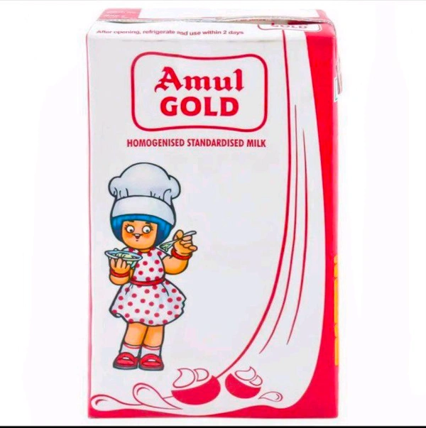 Amul Gold Homogenised Standardised Milk 1 L (Tetra Pak)