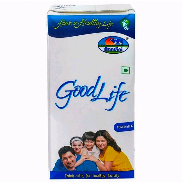 Nandini GoodLife Toned Milk 1 L (Tetra Pak)