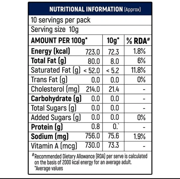 Milky Mist Salted Table Butter Chiplets 100 g (Pack)