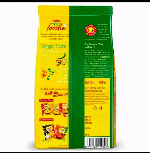 Saffola Veggie Twist Instant Masala Oats 500 g