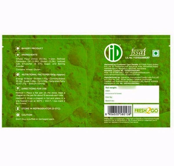 iD Wheat Chapati 400 g (Pack of 10)
