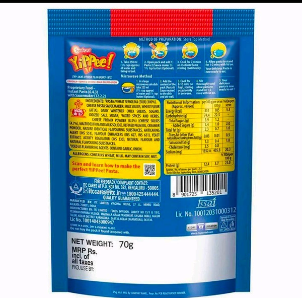 SunfeastYippee! Instant Pasta - Cheese 70g