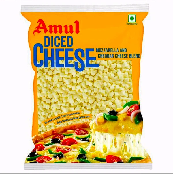 Amul Mozzarella & Cheddar Diced Cheese Blend 200 g (Pack)
