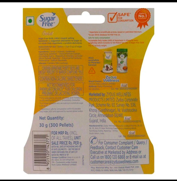 Sugar Free Gold Sweetener 300 Pellets 30 g