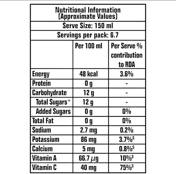 Real Fruit Power Active Orange Juice 1 L