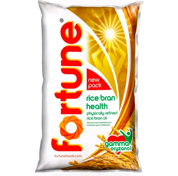 Fortune Physically Refined Rice Bran Oil 1 L (Pouch