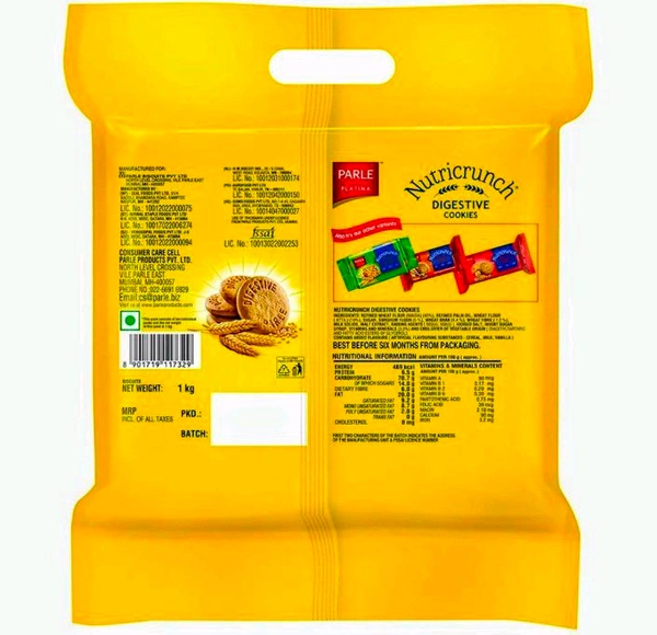 Parle Platina Nutricrunch Digestive Cookies 1 kg