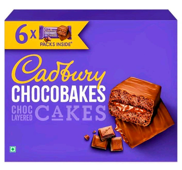 Cadbury Chocobakes Choc Layered Cake 114 g (Pack of 6)