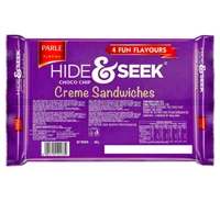 Parle Hide & Seek 4 Fun Flavours Choco Chip Creme Sandwich Biscuits 400 g