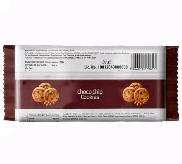 Unibic Choco Chip Cookies 500 g