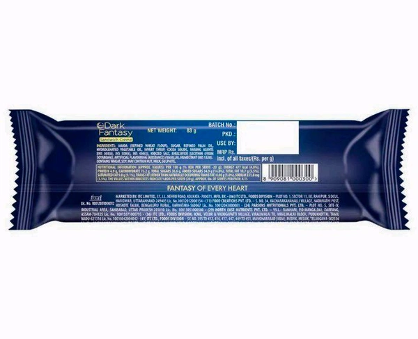 Sunfeast Dark Fantasy Vanilla Creme 83 g