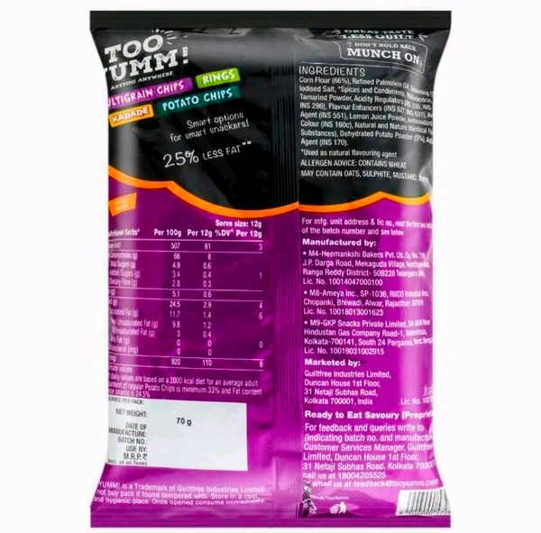 Too Yum Aloo Chat Potato Stix 70 g