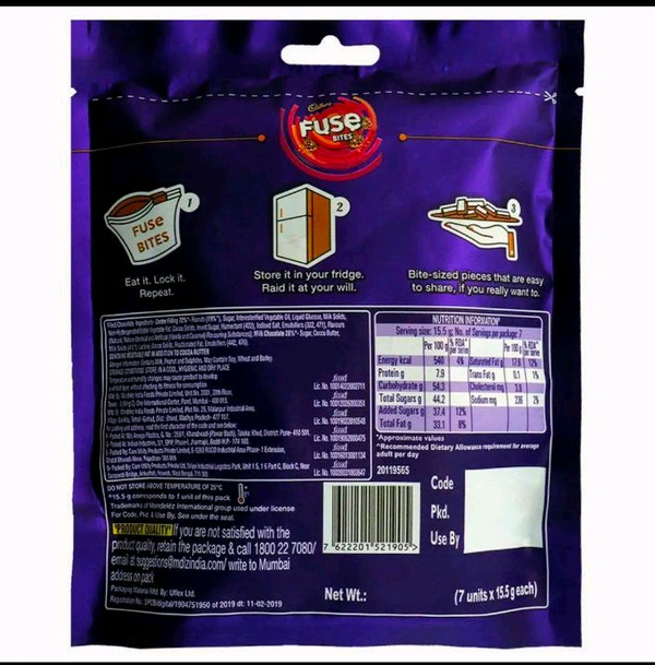 Cadbury Fuse Bites Home Treats 15.5 g (7 pcs)