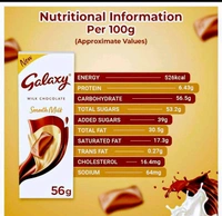 Galaxy Smooth Milk Chocolate Bar 56 g