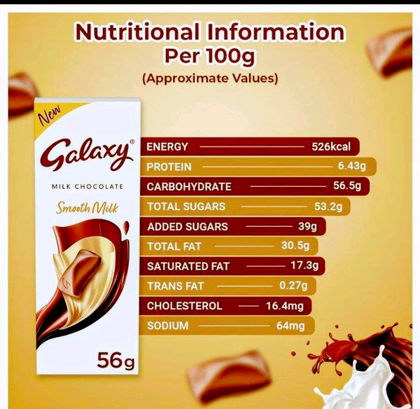 Galaxy Smooth Milk Chocolate Bar 56 g