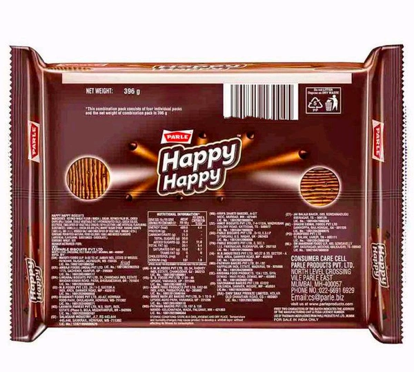 Parle Happy Happy Choco-Chip Cookies 396 g