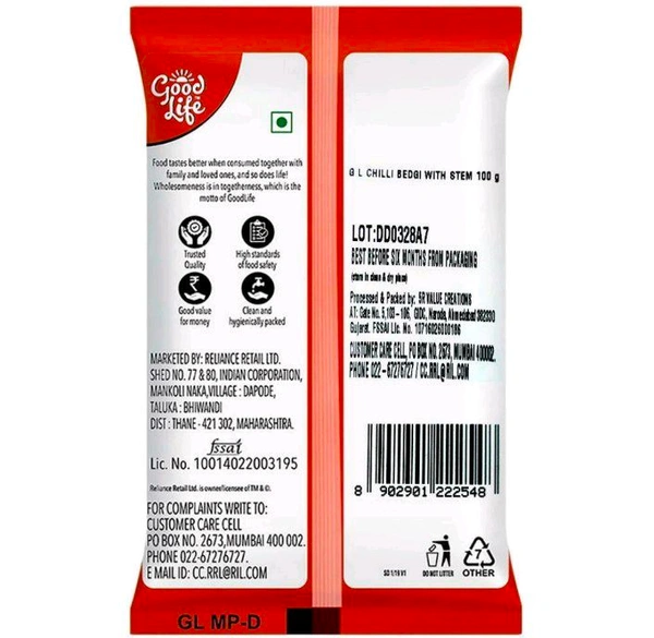 Good Life Bedgi Stem Chilli 100 g
