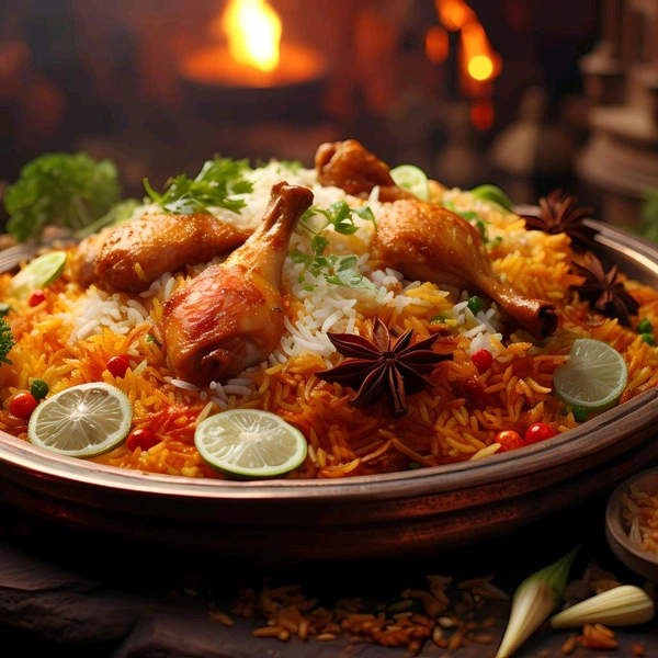 Jumbo Chicken Chicken Dum Biryani - 10 Pieces 
