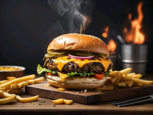 Grill Cheese Non-veg Burger