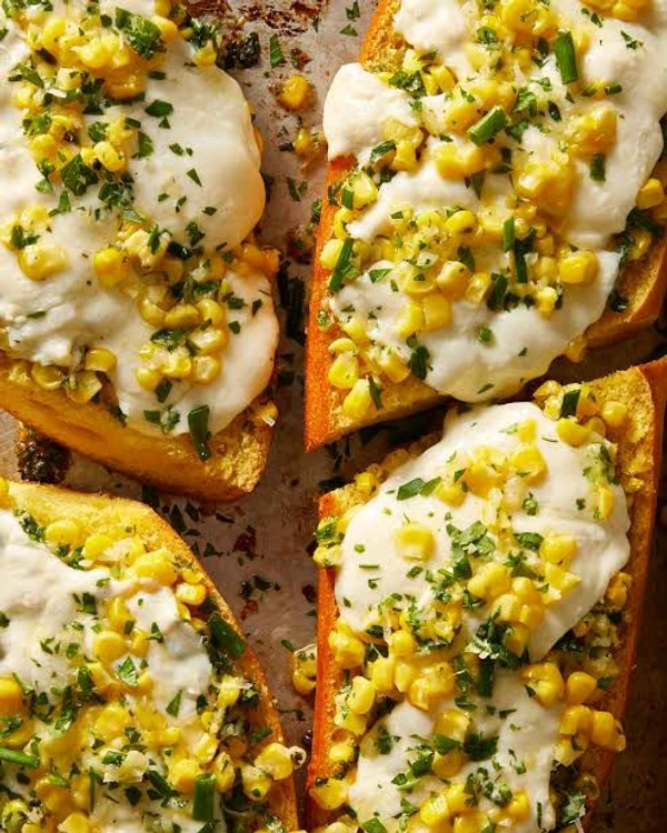 Cheese & Corn Garlic Bread