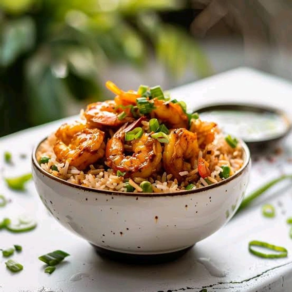 BNG Prawns Schezwan Fried Rice 