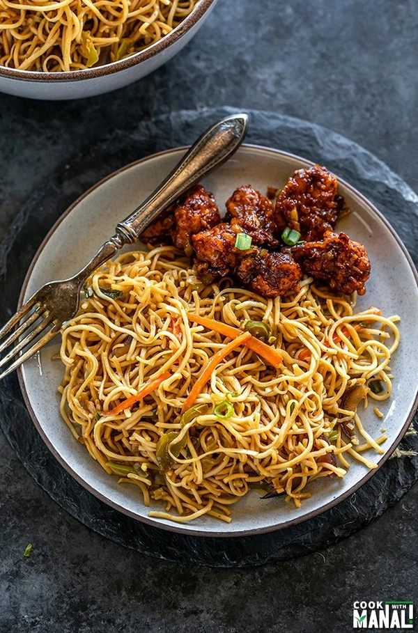 Veg Manchurian Noodles
