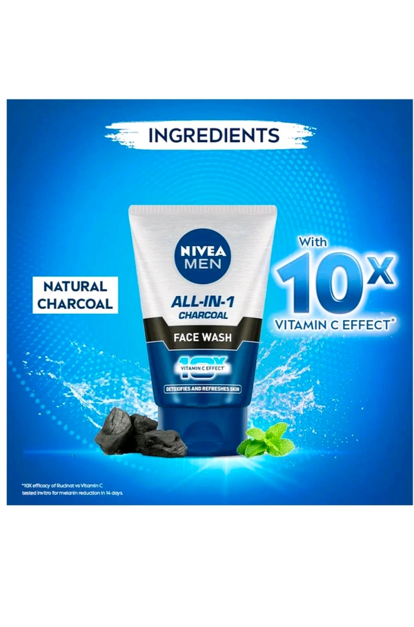 Nivea Men All-in-1 Charcoal Face Wash
