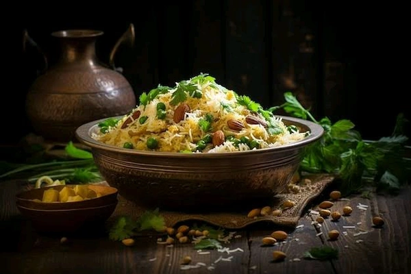 Mushroom biryani