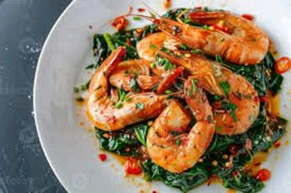 Bamboo  Garlic Prawns