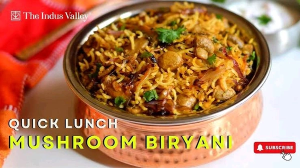 Bamboo  Mushroom Biryani 