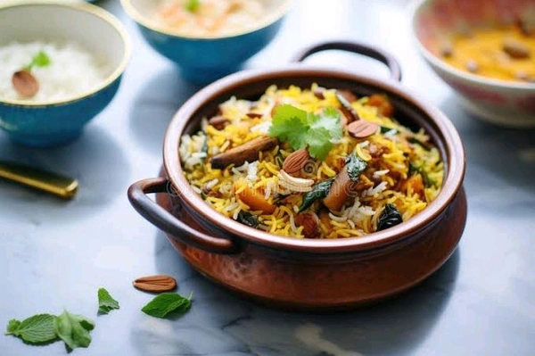 Bamboo  Kaju Biryani 