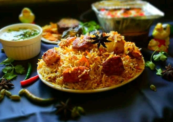 Bamboo  Paneer biryani 